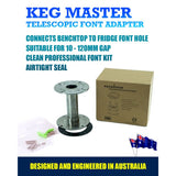 KegMaster Under Bench Telescopic SS Font Adaptor - Front View