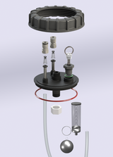 Keg King - Chubby Apollo 30L Fermenter with Wide Mouth and Integrated Handles - Side View