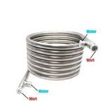 Counter Flow Chiller - Stainless Steel - 1/2 Inch BSP Threaded - Side View