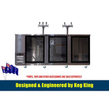 Kegerator - KegMaster Super Deluxe - Three Door - Front View
