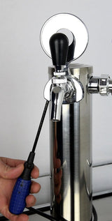 Decal Holder 82mm Chrome Plated Plastic - Top-Down View