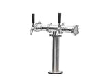 Beer Font Tower - Double Tap Modular Beer Font with Tap - Side View