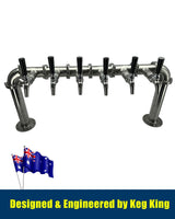 Beer Font Tower - Six Tap Modular Beer Font with Tap - Front View
