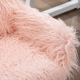 Fluffy Office Chair Faux Fur Modern Swivel Desk Chair for Women And Girls-Pink - Extra Image