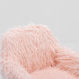 Fluffy Office Chair Faux Fur Modern Swivel Desk Chair for Women And Girls-Pink - Extra Image