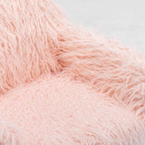 Fluffy Office Chair Faux Fur Modern Swivel Desk Chair for Women And Girls-Pink - Extra Image