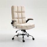 Velvet Home Ergonomic Swivel Adjustable Tilt Angle and Flip-up Arms Office Chair - Front View