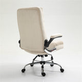 Velvet Home Ergonomic Swivel Adjustable Tilt Angle and Flip-up Arms Office Chair - Side View