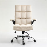 Velvet Home Ergonomic Swivel Adjustable Tilt Angle and Flip-up Arms Office Chair - Top-Down View