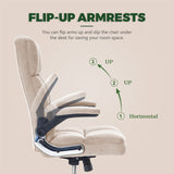 Velvet Home Ergonomic Swivel Adjustable Tilt Angle and Flip-up Arms Office Chair - Extra Image