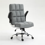 Soft Velvet Home Ergonomic Swivel Adjustable Tilt Angle and Flip-up Arms Office Chair - 45-Degree Angle