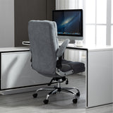 Soft Velvet Home Ergonomic Swivel Adjustable Tilt Angle and Flip-up Arms Office Chair - Close-Up Angle