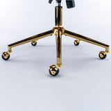 Velvet Home Office Chair- Beige - Extra Image