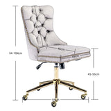 Velvet Home Office Chair- Black - Extra Image