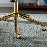Velvet Home Office Chair- Grey - Low Angle