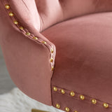 Velvet Home Office Chair- Pink - Extra Image