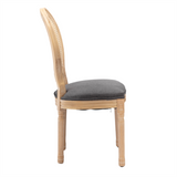 AADEN 2x Rattan Dining Chairs with Solid Wood Legs- Grey - Extra Image