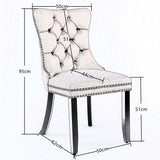 4x Velvet Dining Chairs- Green - Close-Up Angle