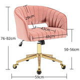 Velvet Home Office Chair- Grey - Extra Image