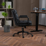 Faux Leather Office Chair -Black - Extra Image
