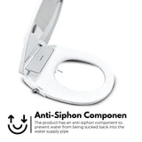 Amirra Non-electric Bidet Seat (Anti-Siphon) - Top-Down View