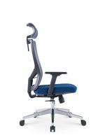 EKKIO Ava - Office Chair (Grey & Blue) - Side View