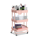 EKKIO Kitchen Trolley Cart 3 Tier (Pink) - Extra Image