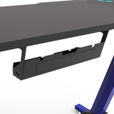 EKKIO RGB Gaming Desk Z Shape Blue 140cm - 45-Degree Angle