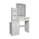 EKKIO Dressing Table White LED Mirror + Stool - Extra Image