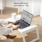 EKKIO Multifunction Laptop Bed Desk (White) - Side View