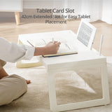 EKKIO Multifunction Laptop Bed Desk (White) - 45-Degree Angle
