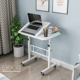 EKKIO Mobile Desk Half Tilt White - Front View