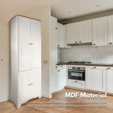 EKKIO Kitchen Storage Cabinet (White) - Top-Down View