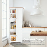 EKKIO Kitchen Storage Cabinet (White) - 45-Degree Angle