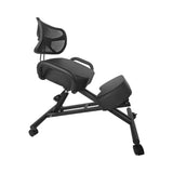 EKKIO Adjustable Ergonomic Office Kneeling Chair with Backrest (Black) - Extra Image
