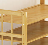 Ekkio 10-Tiers Bamboo Shoe Rack - Front View