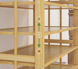 Ekkio 10-Tiers Bamboo Shoe Rack - Top-Down View