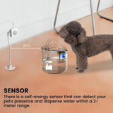 Floofi Pet Water Fountain Dispenser 1.8L with Sensor - Top-Down View