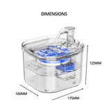 FLOOFI 2L Pet Water Fountain for Cats and Small Dogs - 45-Degree Angle