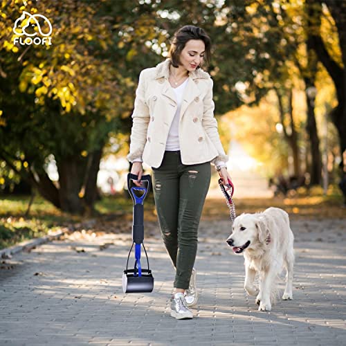 Floofi Ergonomic Long Reach Pooper Scooper in Blue