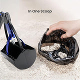 Floofi Ergonomic Long Reach Pooper Scooper in Blue - Low Angle
