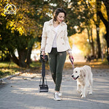 Ergonomic Long-Handled Pet Waste Scooper in Black - Side View