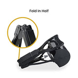 Ergonomic Long-Handled Pet Waste Scooper in Black - Top-Down View