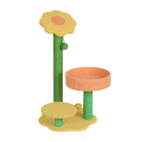 Floofi 75cm Sunflower Plush Scratching Post Cat Tree - Front View
