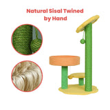Floofi 75cm Sunflower Plush Scratching Post Cat Tree - Top-Down View