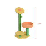Floofi 75cm Sunflower Plush Scratching Post Cat Tree - Rear View