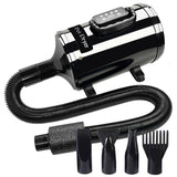 FLOOFI Professional Pet Grooming Hair Dryer with LCD Display (Black)