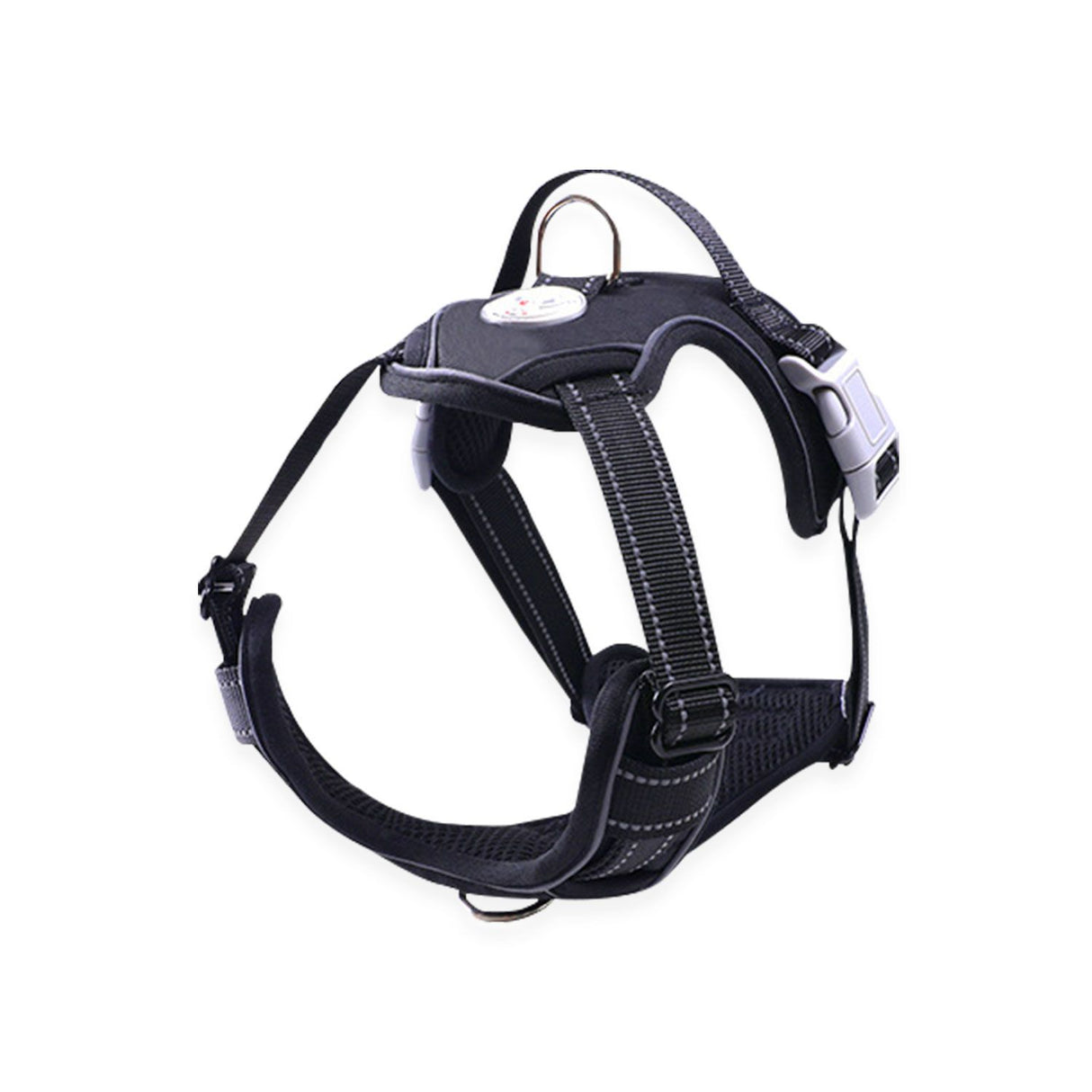 FLOOFI Adjustable Dog Harness Vest for XXL Dogs (Black)