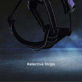 FLOOFI Adjustable Dog Harness Vest for XXL Dogs (Black) - 45-Degree Angle
