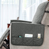 FLOOFI Pet Sofa Cover Recliner Chair S Size with Pocket (Light Grey) - Side View
